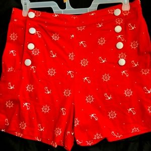 EUC Voodoo Vixen sailor style pinup retro shorts